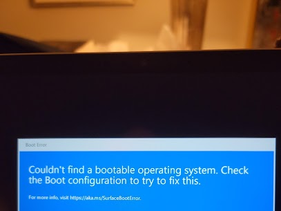 couldn't find a bootable operating system