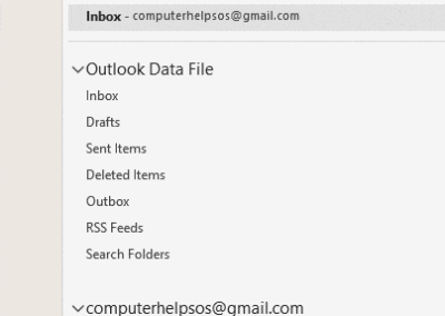 Outlook Data File and Gmail account in Outlook